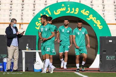 تمرین بازیکنان تیم ملی فوتبال زیر نظر اسکوچیچ