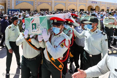 تشییع اولین شهید ناجا در ۱۴۰۰ - حرم مطهر شاهچراغ (ع) شیراز