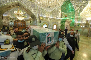 تشییع اولین شهید ناجا در ۱۴۰۰ - حرم مطهر شاهچراغ (ع) شیراز