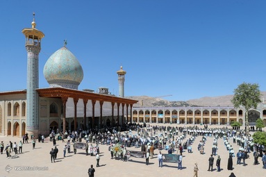 تشییع اولین شهید ناجا در ۱۴۰۰ - حرم مطهر شاهچراغ (ع) شیراز