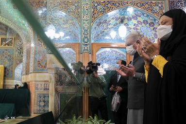 دیدار شاه محمود قریشی، وزیر امور خارجه پاکستان با حجت الاسلام احمد مروی، تولیت آستان قدس رضوی