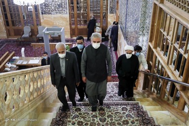 دیدار شاه محمود قریشی، وزیر امور خارجه پاکستان با حجت الاسلام احمد مروی، تولیت آستان قدس رضوی