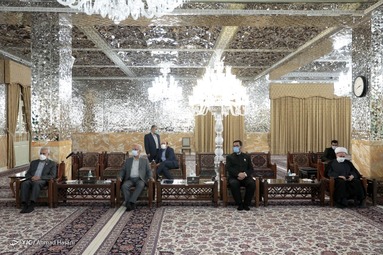 دیدار شاه محمود قریشی، وزیر امور خارجه پاکستان با حجت الاسلام احمد مروی، تولیت آستان قدس رضوی