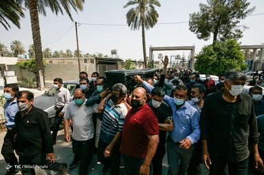 تشییع و تدفین پیکر بازیگر سینما و خبرنگار باشگاه خبرنگاران جوان، مرحوم اشکان منصوری - جهرم استان فارس