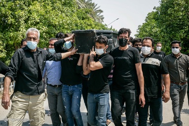 تشییع و تدفین پیکر بازیگر سینما و خبرنگار باشگاه خبرنگاران جوان، مرحوم اشکان منصوری - جهرم استان فارس