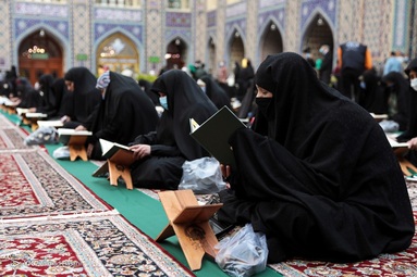 مراسم ترتیل خوانی قرآن کریم در جوار حرم مطهر رضوی