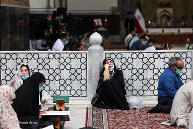 مراسم ترتیل خوانی قرآن کریم در جوار حرم مطهر رضوی