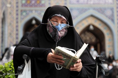 مراسم ترتیل خوانی قرآن کریم در جوار حرم مطهر رضوی
