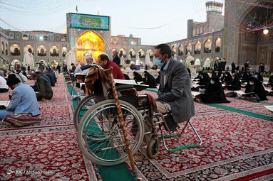 مراسم ترتیل خوانی قرآن کریم در جوار حرم مطهر رضوی
