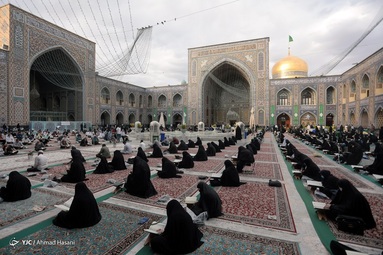 مراسم ترتیل خوانی قرآن کریم در جوار حرم مطهر رضوی