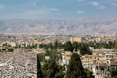نمای هوایی شهر شیراز