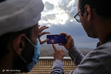 استهلال هلال ماه شوال دئر محل رصدخانه امام علی (ع) - روستای وریج قم