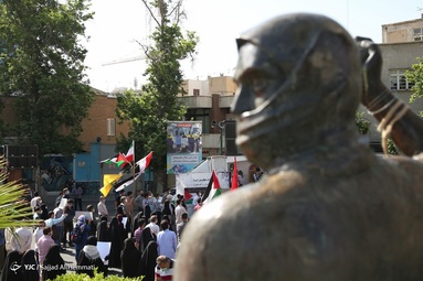 راهپیمایی مردمی در حمایت از مردم مظلوم غزه - میدان فلسطین