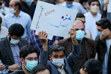 تجمع گروهی از مردم تبریز در واکنش به جنایات رژیم صهیونیستی در نوار غزه