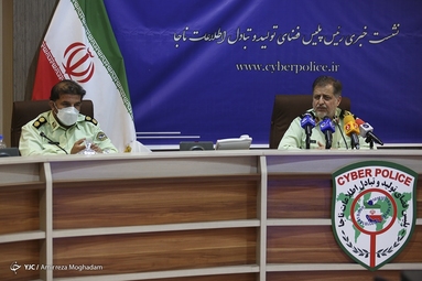 نشست خبری سردار وحید مجید رئیس پلیس فضای تولید و تبادل اطلاعات ناجا
