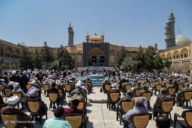 اجتماع بزرگ حوزویان در «حمایت از نهضت مقاومت و محکومیت جنایات عوامل استکبار در فلسطین و افغانستان» - قم مقدسه