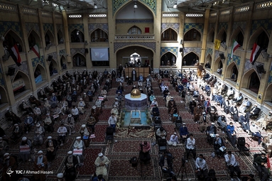 تجمع حوزويان در حمايت از مقاومت و محكوم كردن جنايات رژيم تروريستي اسرائيل با سخنرانی آیت الله علم الهدی و تولیت آستان قدس - مدرسه نواب مشهد