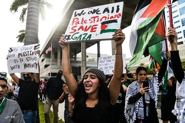 تظاهرات حمایت از مردم مظلوم فلسطین -  آمریکا