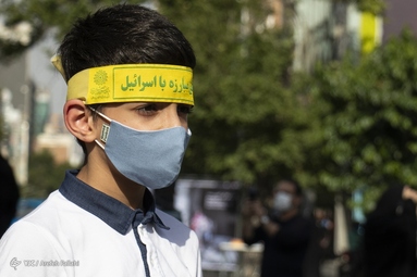 گردهم‌‎آیی کودکان و نوجوانان تهرانی به نشان دوستی و همدلی با کودکان غزه - میدان فلسطین