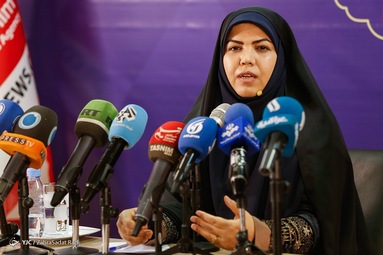 نشست خبری زهرا شیخی رئیس ستاد امیرحسین قاضی‌زاده هاشمی کاندیدای انتخابات ریاست‌جمهوری
