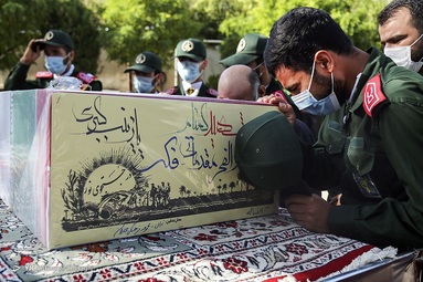 تشییع پیکر دو شهید گمنام - روضه الشهدای جماران