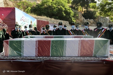 تشییع پیکر دو شهید گمنام - روضه الشهدای جماران