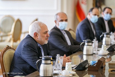دیدار محمد جواد ظریف وزیر امور خارجه و ژان آرنو نماینده دبیرکل سازمان ملل متحد در امور افغانستان  