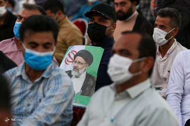 سید ابراهیم رئیسی داوطلب سیزدهمین دوره انتخابات ریاست جمهوری ۱۴۰۰ در سفر به خوزستان - ورزشگاه تختی اهواز