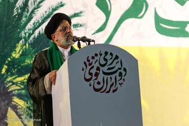 سید ابراهیم رئیسی داوطلب سیزدهمین دوره انتخابات ریاست جمهوری ۱۴۰۰ در سفر به خوزستان - ورزشگاه تختی اهواز