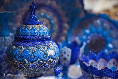 بازار کم رونق صنایع دستی - سرای سعدالسلطنه قزوین