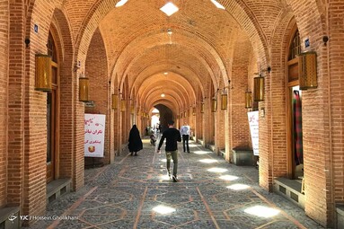 بازار کم رونق صنایع دستی - سرای سعدالسلطنه قزوین