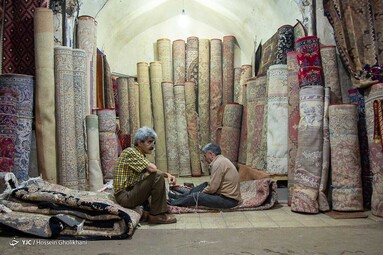 بازار کم رونق صنایع دستی - سرای سعدالسلطنه قزوین