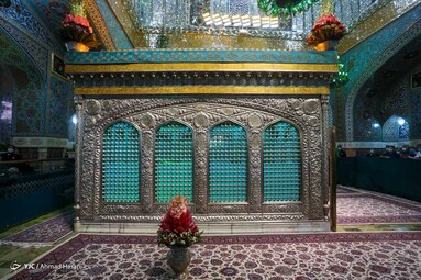 در آستانه میلاد هشتمین نور تابناک ولایت حضرت امام رضا (ع) ضریح حرم مطهر رضوی به گل آراسته شد