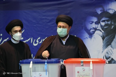حضور سید حسن خمینی در رای گیری انتخابات - جماران