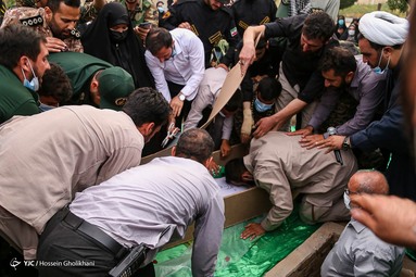 پیکر مطهر شهید گمنام در دانشگاه آزاد اسلامی شهر شال به خاک سپرده شد