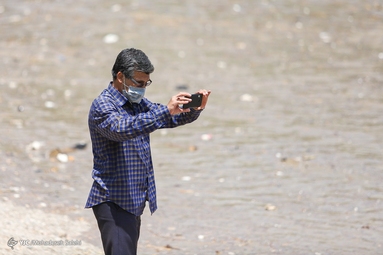 بازگشایی سد نکو آباد مبارکه، باعث جاری شدن آب در زاینده رود شد - پل خواجو