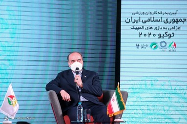 مراسم بدرقه کاروان ایران به بازی‌های المپیک توکیو