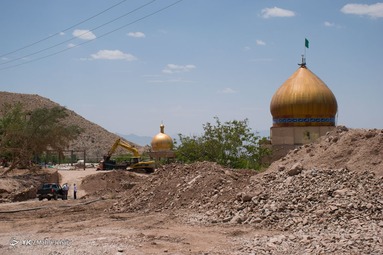 خسارت سیل به امامزاده سید ابراهیم روستای داهوئیه زرند - کرمان