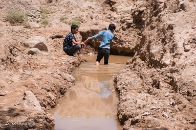 خسارت سیل به امامزاده سید ابراهیم روستای داهوئیه زرند - کرمان