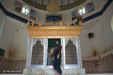 خسارت سیل به امامزاده سید ابراهیم روستای داهوئیه زرند - کرمان