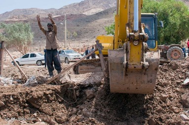 خسارت سیل به امامزاده سید ابراهیم روستای داهوئیه زرند - کرمان