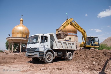 خسارت سیل به امامزاده سید ابراهیم روستای داهوئیه زرند - کرمان