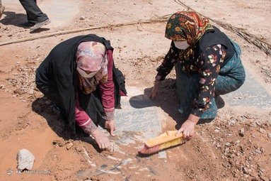 خسارت سیل به امامزاده سید ابراهیم روستای داهوئیه زرند - کرمان