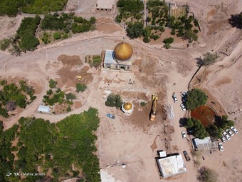 خسارت سیل به امامزاده سید ابراهیم روستای داهوئیه زرند - کرمان