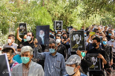 تشییع و خاکسپاری «محمد سرور رجایی» - بهشت زهرا (س) تهران