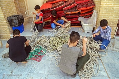 برپایی خیمه عزا در امامزاده موسی مبرقع قم