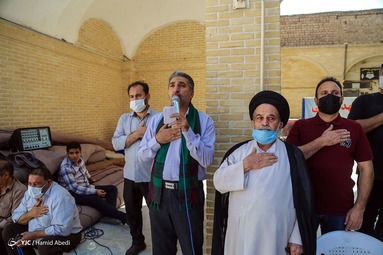 برپایی خیمه عزا در امامزاده موسی مبرقع قم