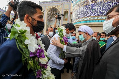 مراسم استقبال از محمد علی و محمدرضا گرایی قهرمان المپیک توکیو ۲۰۲۰ در رشته کشتی فرنگی - شیراز