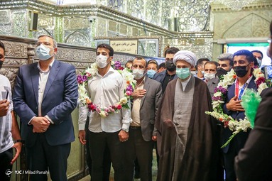 مراسم استقبال از محمد علی و محمدرضا گرایی قهرمان المپیک توکیو ۲۰۲۰ در رشته کشتی فرنگی - شیراز