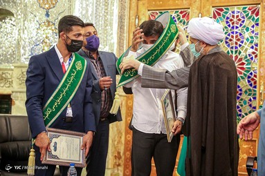 مراسم استقبال از محمد علی و محمدرضا گرایی قهرمان المپیک توکیو ۲۰۲۰ در رشته کشتی فرنگی - شیراز